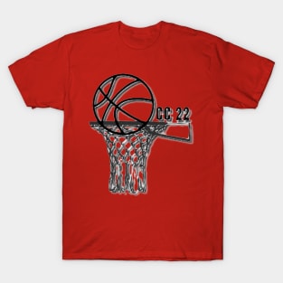 CC 22, Caitlin Clark, Basketball Hoop T-Shirt